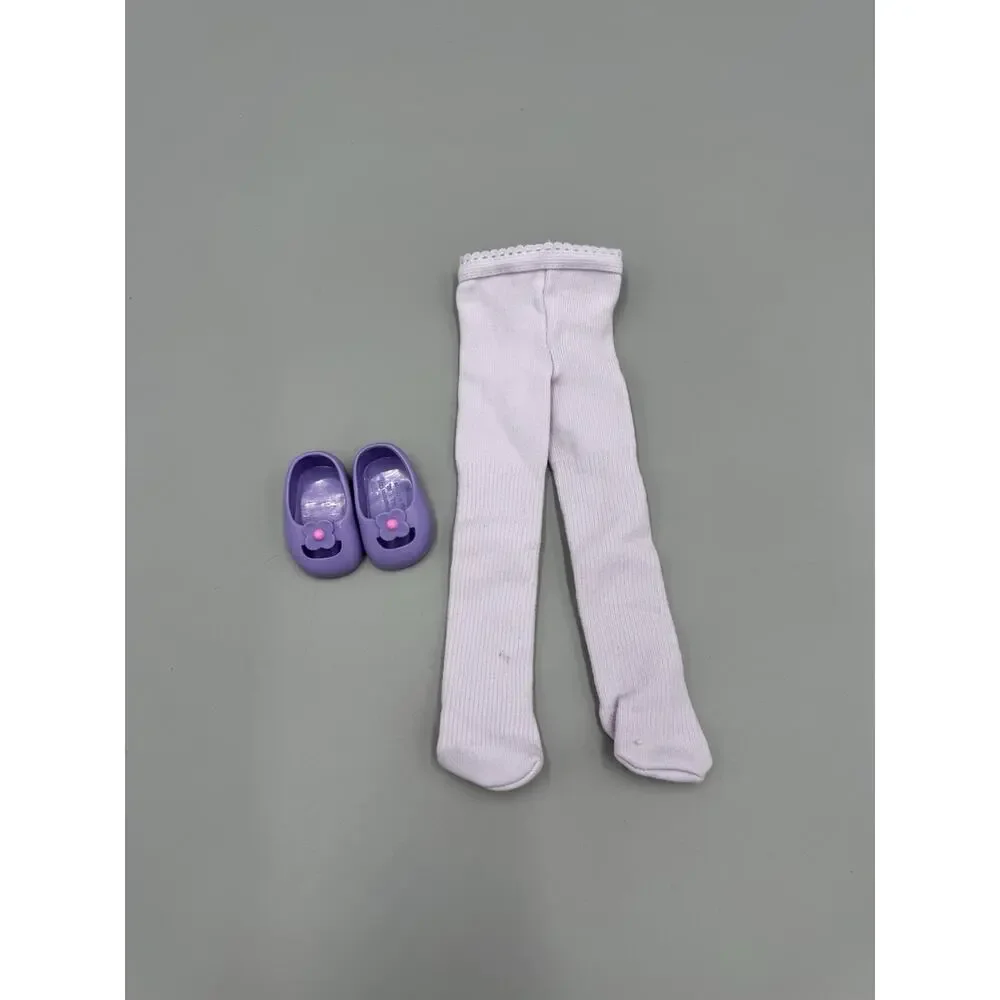 American Girl Wellie Wishers Daisy Princess Costume Purple Flower Shoes & Tights